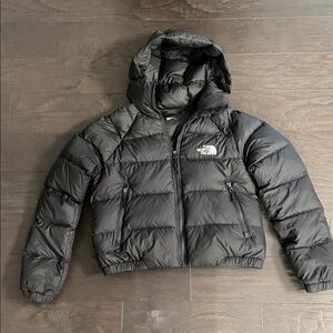 The North Face cropped black puffer jacket - ladies small